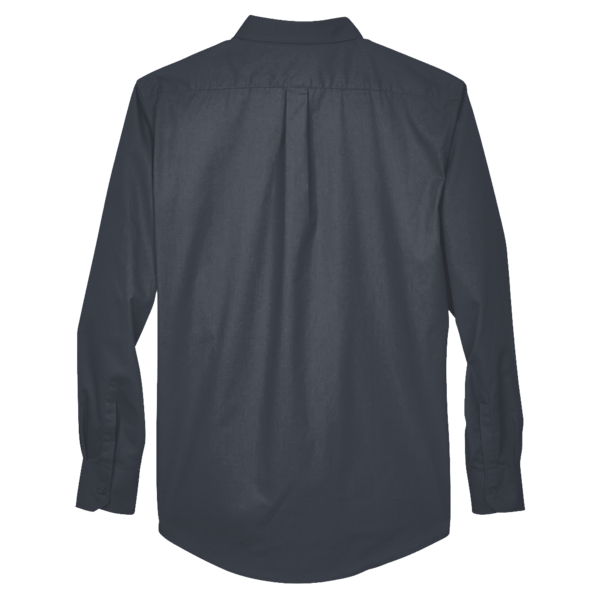 Core 365 Men's Operate Twill Dress Shirt, Carbon, Back view