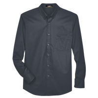 Core 365 Men's Operate Twill Dress Shirt, Carbon, Front view