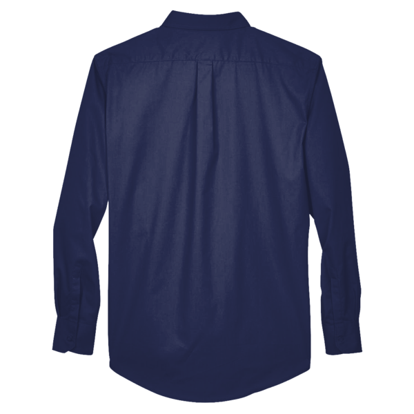 Core 365 Men's Operate Twill Dress Shirt, Classic Navy, Back view