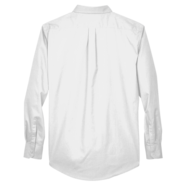 Core 365 Men's Operate Twill Dress Shirt, White, Back view