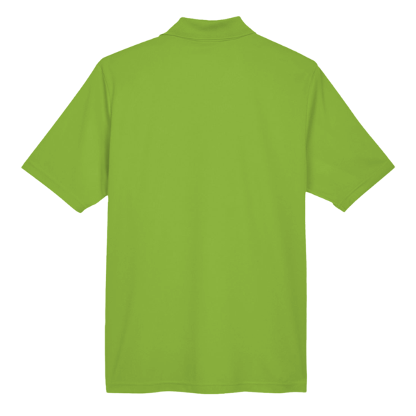 Core 365 Men's Origin Performance Piqué Polo, Acid Green, Back view