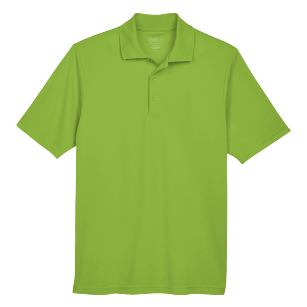 Core 365 Men's Origin Performance Piqué Polo, Acid Green, Front view