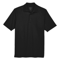 Core 365 Men's Origin Performance Piqué Polo, Black, Front view