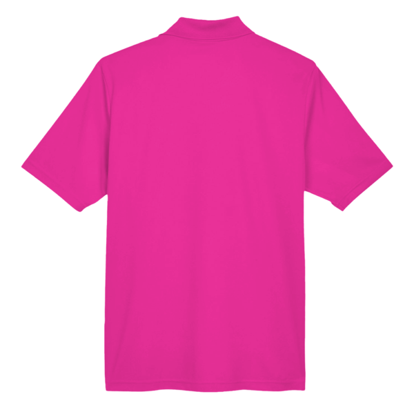 Core 365 Men's Origin Performance Piqué Polo, Bright Magenta, Back view
