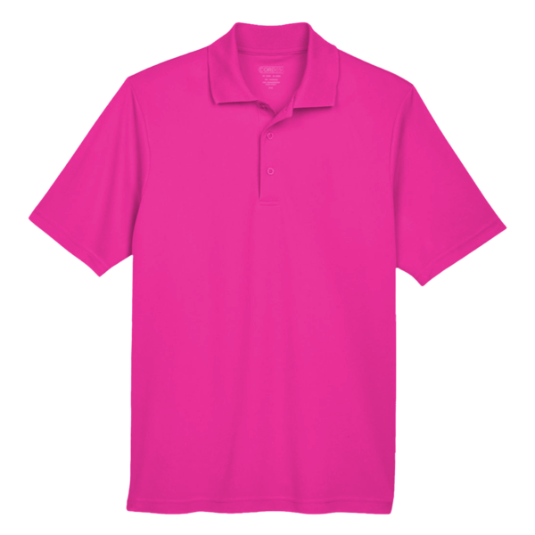 Core 365 Men's Origin Performance Piqué Polo, Bright Magenta, Front view