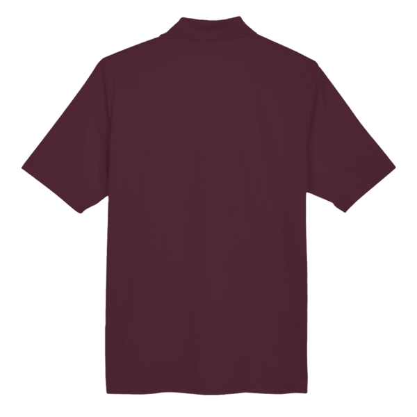 Core 365 Men's Origin Performance Piqué Polo, Burgundy, Back view