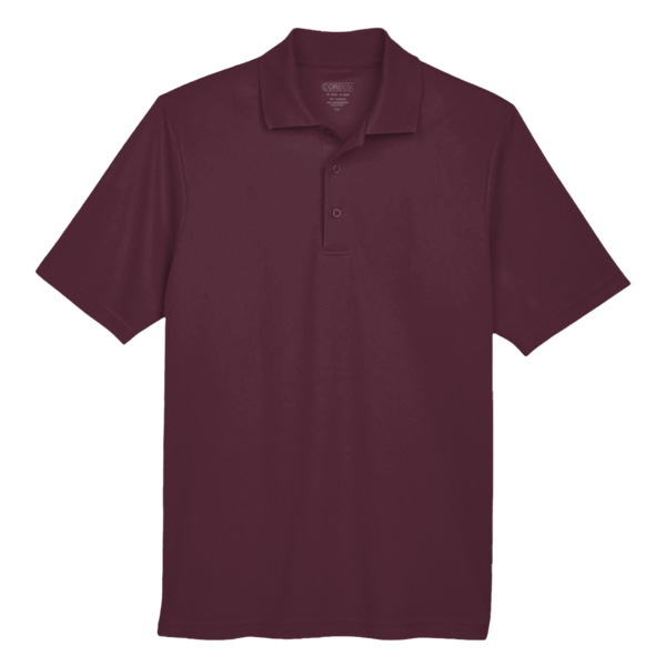 Core 365 Men's Origin Performance Piqué Polo, Burgundy, Front view