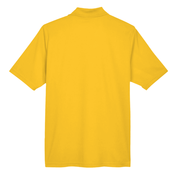 Core 365 Men's Origin Performance Piqué Polo, Campus Gold, Back view