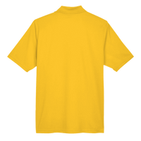 Core 365 Men's Origin Performance Piqué Polo, Campus Gold, Back view