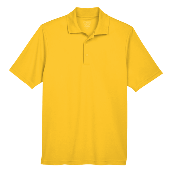 Core 365 Men's Origin Performance Piqué Polo, Campus Gold, Front view
