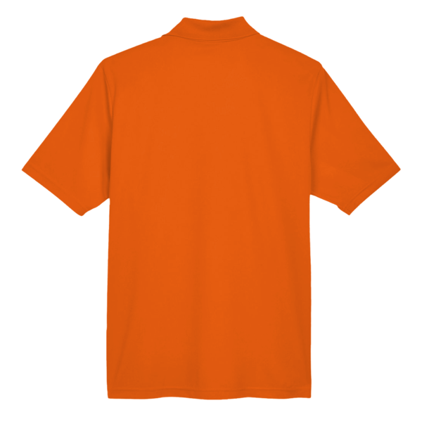 Core 365 Men's Origin Performance Piqué Polo, Campus Orange, Back view