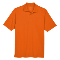 Core 365 Men's Origin Performance Piqué Polo, Campus Orange, Front view