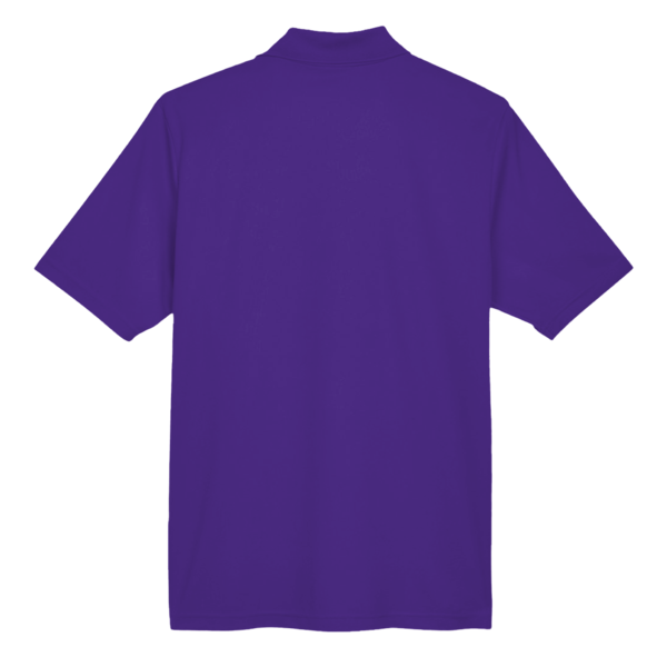 Core 365 Men's Origin Performance Piqué Polo, Campus Purple, Back view