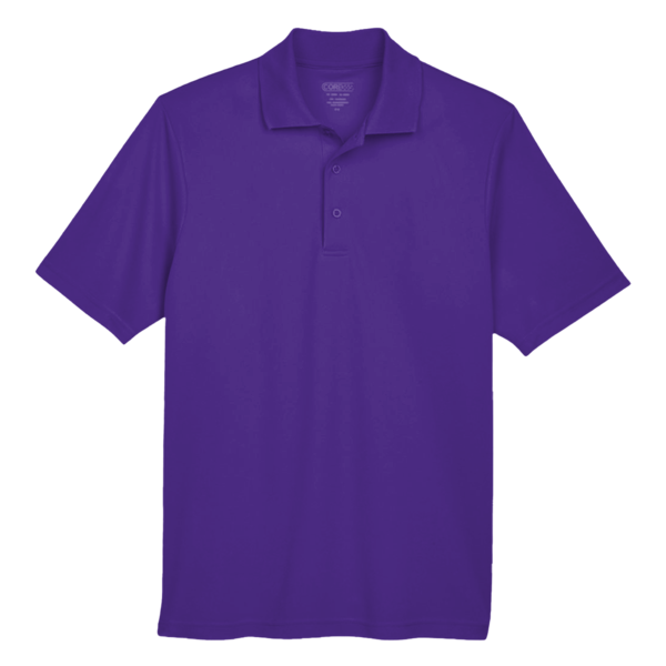 Core 365 Men's Origin Performance Piqué Polo, Campus Purple, Front view