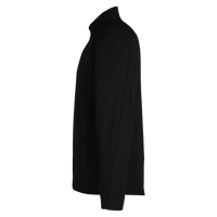 Core 365 Men's Origin Performance Pique Quarter-Zip Pullover, Black / Carbon, Left Sleeve view