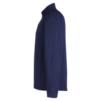 Core 365 Men's Origin Performance Pique Quarter-Zip Pullover, Classic Navy Heather / Carbon, Left Sleeve view