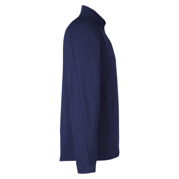 Core 365 Men's Origin Performance Pique Quarter-Zip Pullover, Classic Navy Heather / Carbon, Right Sleeve view