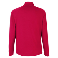Core 365 Men's Origin Performance Pique Quarter-Zip Pullover, Classic Red / Carbon, Back view