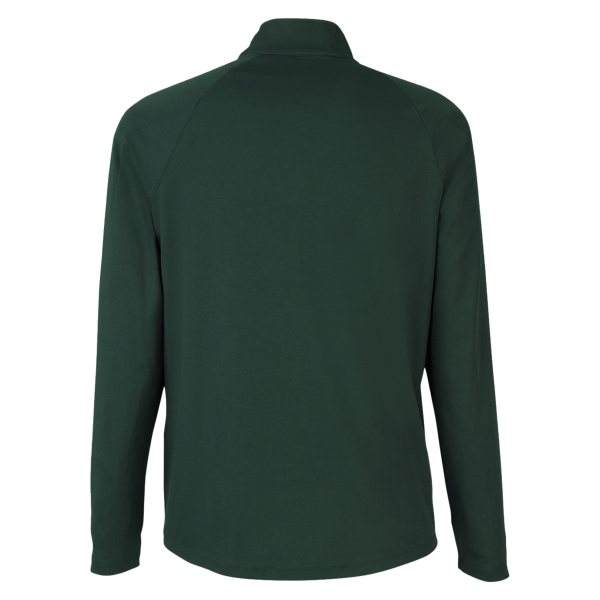 Core 365 Men's Origin Performance Pique Quarter-Zip Pullover, Forest / Carbon, Back view