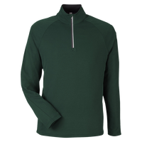 Core 365 Men's Origin Performance Pique Quarter-Zip Pullover, Forest / Carbon, Front view