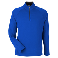 Core 365 Men's Origin Performance Pique Quarter-Zip Pullover, True Royal / Carbon, Front view