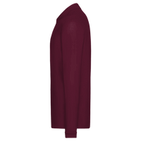 Core 365 Men's Pinnacle Performance Long Sleeve Piqué Polo, Burgundy, Left Sleeve view
