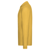 Core 365 Men's Pinnacle Performance Long Sleeve Piqué Polo, Campus Gold, Left Sleeve view