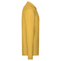 Core 365 Men's Pinnacle Performance Long Sleeve Piqué Polo, Campus Gold, Right Sleeve view