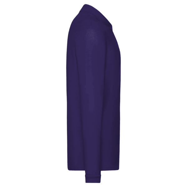 Core 365 Men's Pinnacle Performance Long Sleeve Piqué Polo, Campus Purple, Right Sleeve view