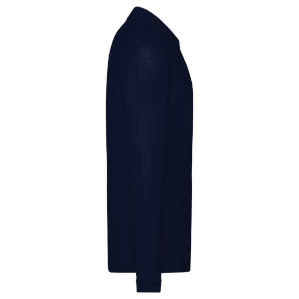 Core 365 Men's Pinnacle Performance Long Sleeve Piqué Polo, Classic Navy, Right Sleeve view