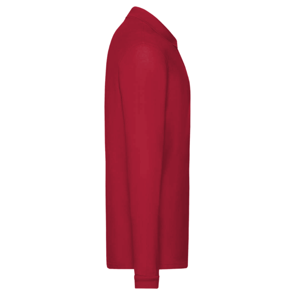 Core 365 Men's Pinnacle Performance Long Sleeve Piqué Polo, Classic Red, Right Sleeve view