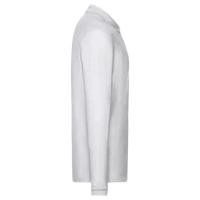 Core 365 Men's Pinnacle Performance Long Sleeve Piqué Polo, White, Right Sleeve view