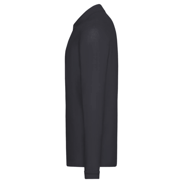 Core 365 Men's Pinnacle Performance Long Sleeve Piqué Polo with Pocket, Black, Left Sleeve view