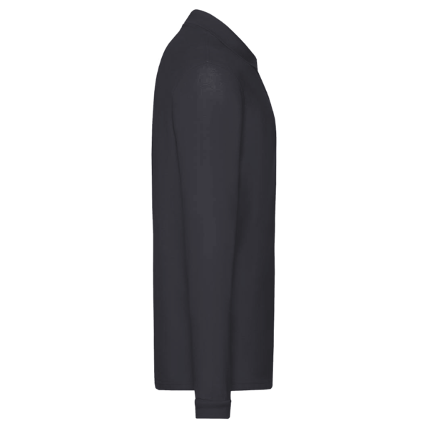Core 365 Men's Pinnacle Performance Long Sleeve Piqué Polo with Pocket, Black, Right Sleeve view