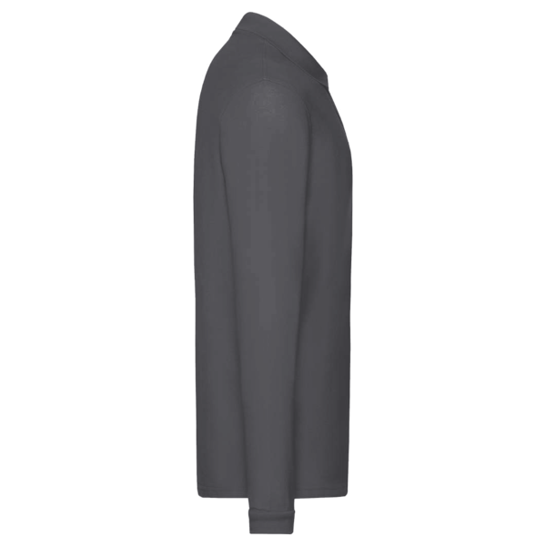 Core 365 Men's Pinnacle Performance Long Sleeve Piqué Polo with Pocket, Carbon, Right Sleeve view