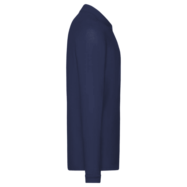 Core 365 Men's Pinnacle Performance Long Sleeve Piqué Polo with Pocket, Classic Navy, Right Sleeve view