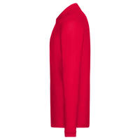 Core 365 Men's Pinnacle Performance Long Sleeve Piqué Polo with Pocket, Classic Red, Left Sleeve view