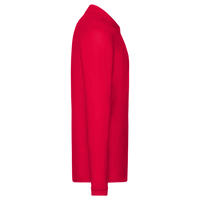 Core 365 Men's Pinnacle Performance Long Sleeve Piqué Polo with Pocket, Classic Red, Right Sleeve view