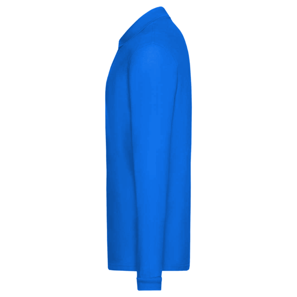Core 365 Men's Pinnacle Performance Long Sleeve Piqué Polo with Pocket, True Royal, Left Sleeve view