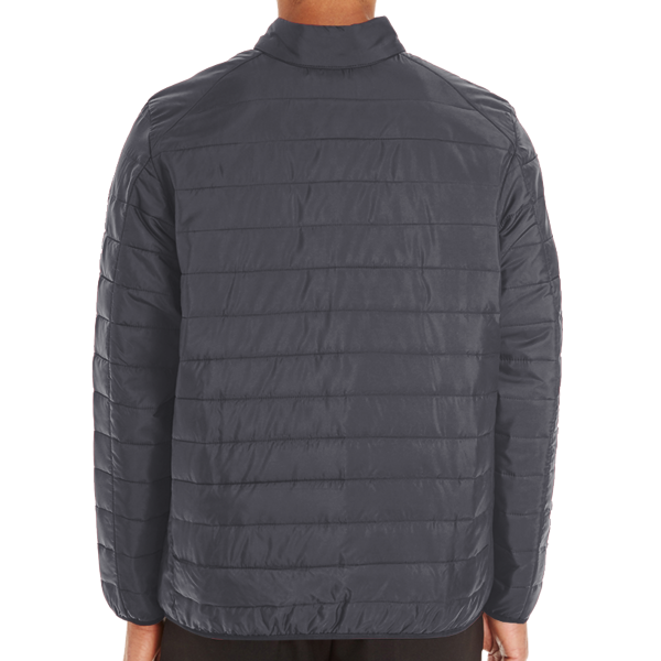 Core 365 Men's Prevail Packable Puffer Jacket, Carbon, Back view