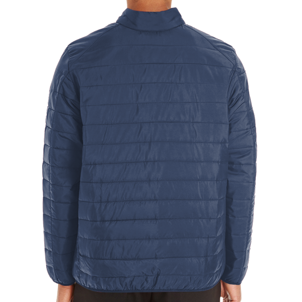 Core 365 Men's Prevail Packable Puffer Jacket, Classic Navy, Back view