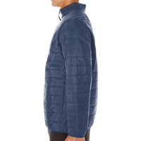 Core 365 Men's Prevail Packable Puffer Jacket, Classic Navy, Left Sleeve view