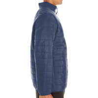 Core 365 Men's Prevail Packable Puffer Jacket, Classic Navy, Right Sleeve view