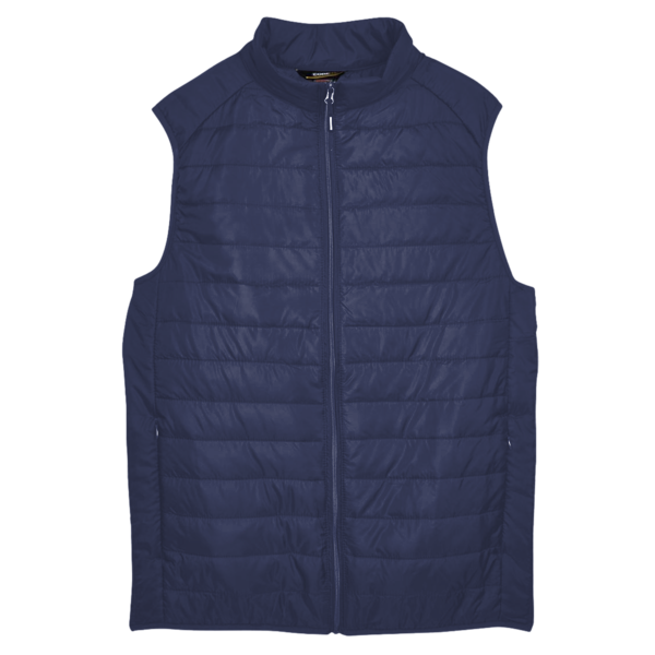 Core 365 Men's Prevail Packable Puffer Vest, Classic Navy, Front view