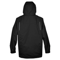 Core 365 Men's Region 3-in-1 Jacket with Fleece Liner, Black, Back view