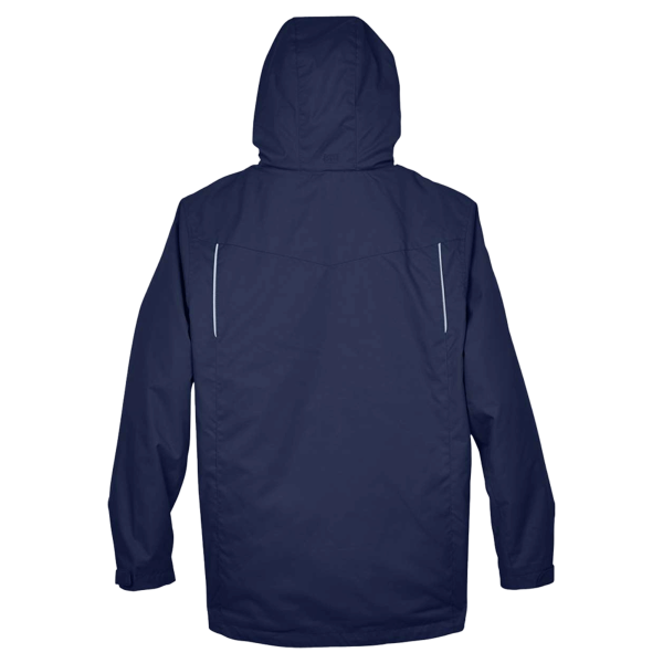 Core 365 Men's Region 3-in-1 Jacket with Fleece Liner, Classic Navy, Back view