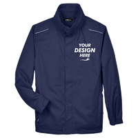 Core 365 Men's Region 3-in-1 Jacket with Fleece Liner, Classic Navy, Front view, Mockup