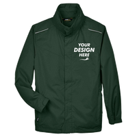 Core 365 Men's Region 3-in-1 Jacket with Fleece Liner, Forest, Front view, Mockup