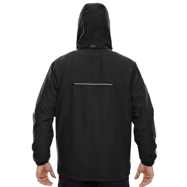 Core 365 Men's Tall Brisk Insulated Jacket, Black, Back view