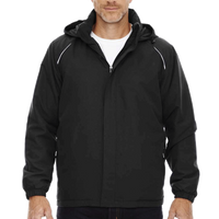 Core 365 Men's Tall Brisk Insulated Jacket, Black, Front view